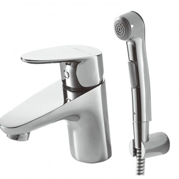 Смеситель для умывальника с гигиеническим душем Drop Bravat F14898C-2 Bravat