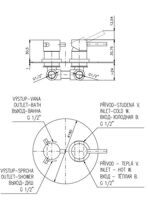 Смеситель встраиваемый Seina на 2 потребителя хром SE986K Rav Slezak